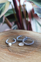 Bagues ajustables - PRECIOSA blanches et noires