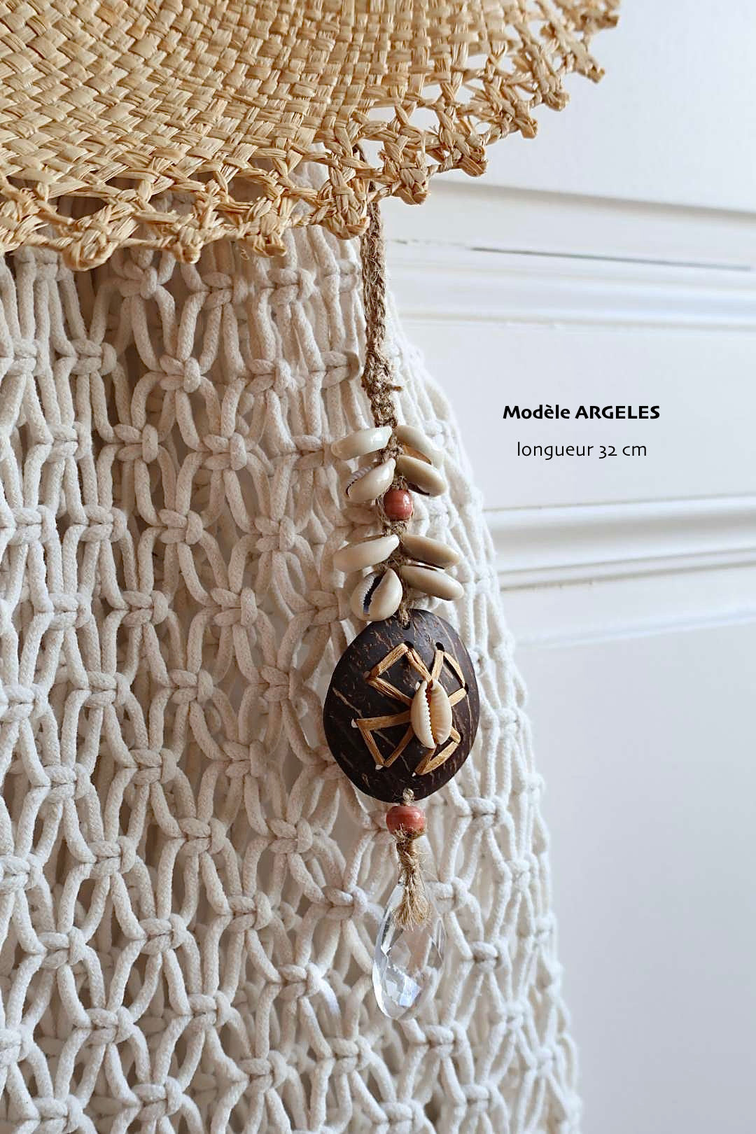Suspensions décoratives en jute