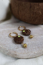 Créoles AURA en noix de coco