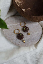 Créoles AURA en noix de coco