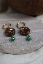 Créoles AURA en noix de coco