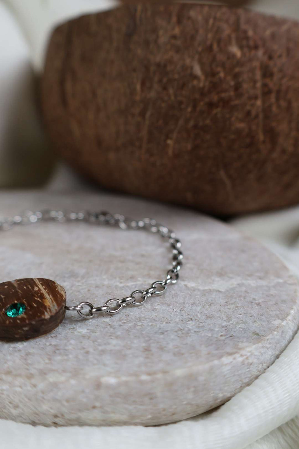 Bracelet AURA dorées en noix de coco