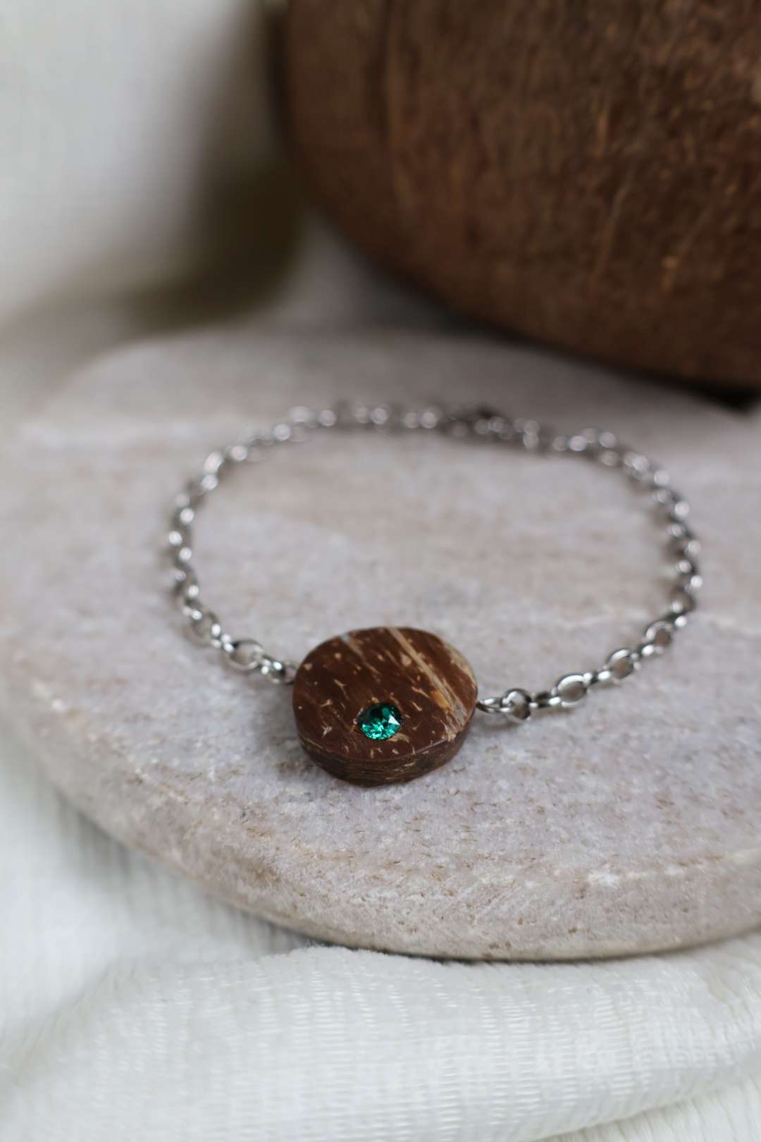 Bracelet AURA dorées en noix de coco