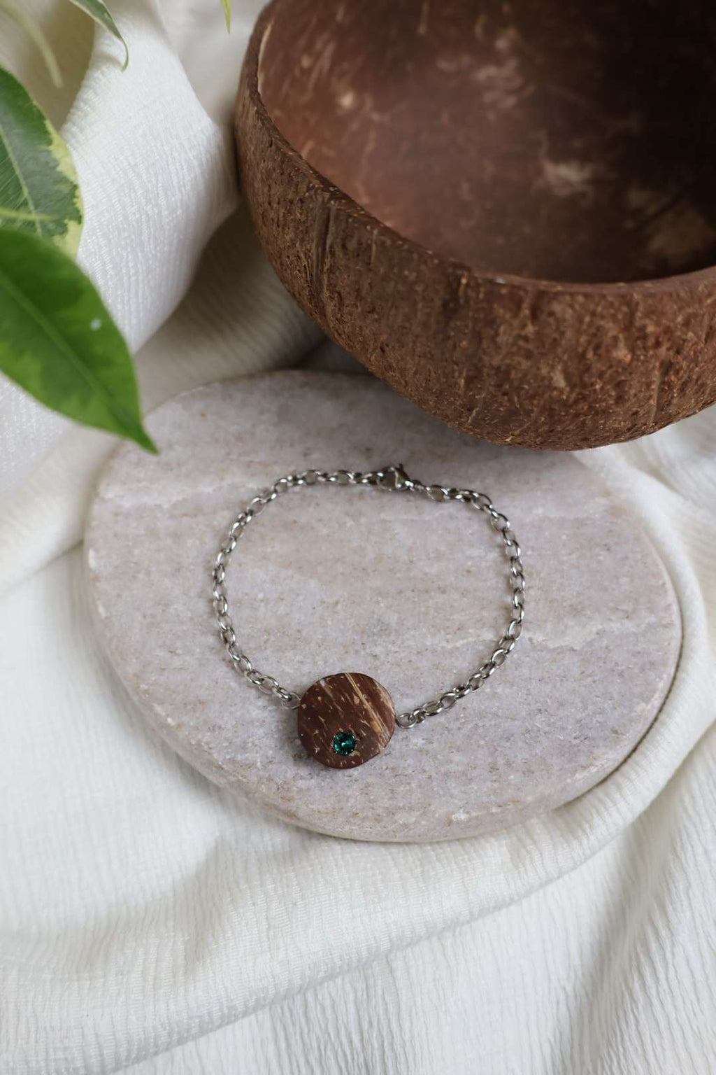 Bracelet AURA dorées en noix de coco