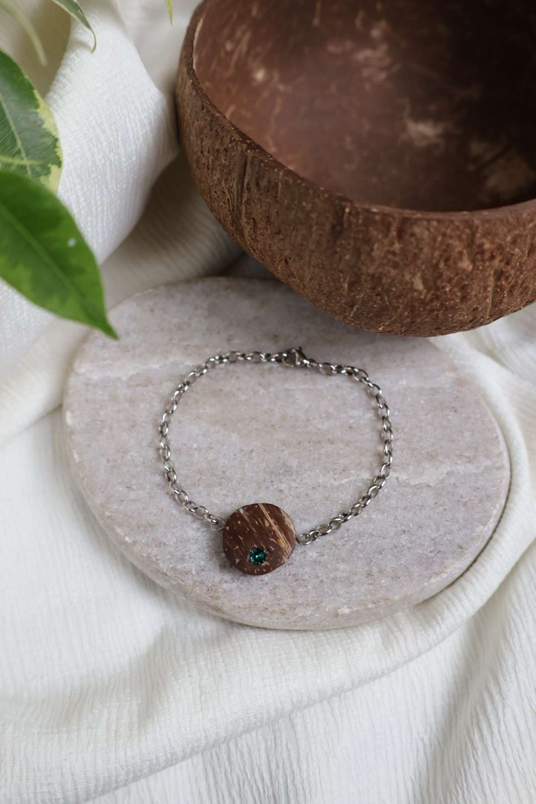 Bracelet AURA dorées en noix de coco