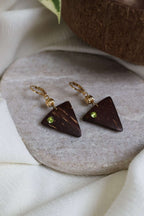 Boucles d'oreilles HORIZON en noix de coco