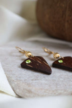 Boucles d'oreilles HORIZON en noix de coco