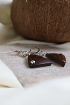 Boucles d'oreilles HORIZON en noix de coco
