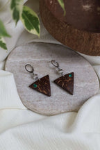 Boucles d'oreilles HORIZON en noix de coco