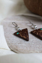 Boucles d'oreilles HORIZON en noix de coco