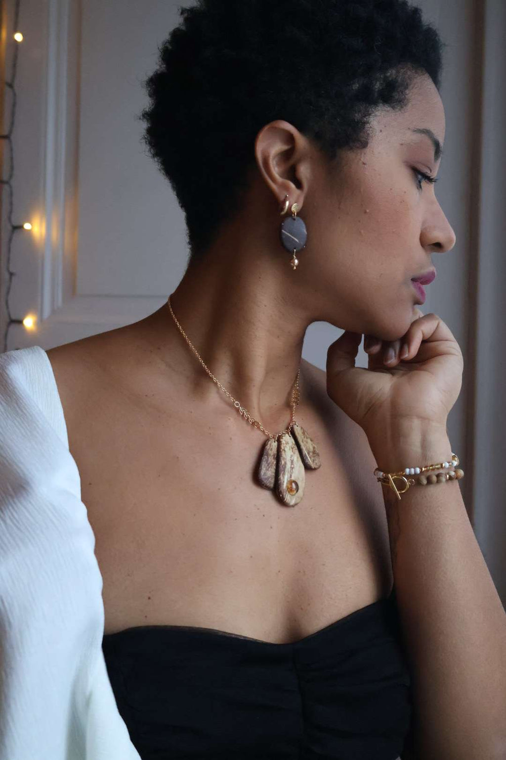 Boucles d'oreilles noix de coco - FEERIE