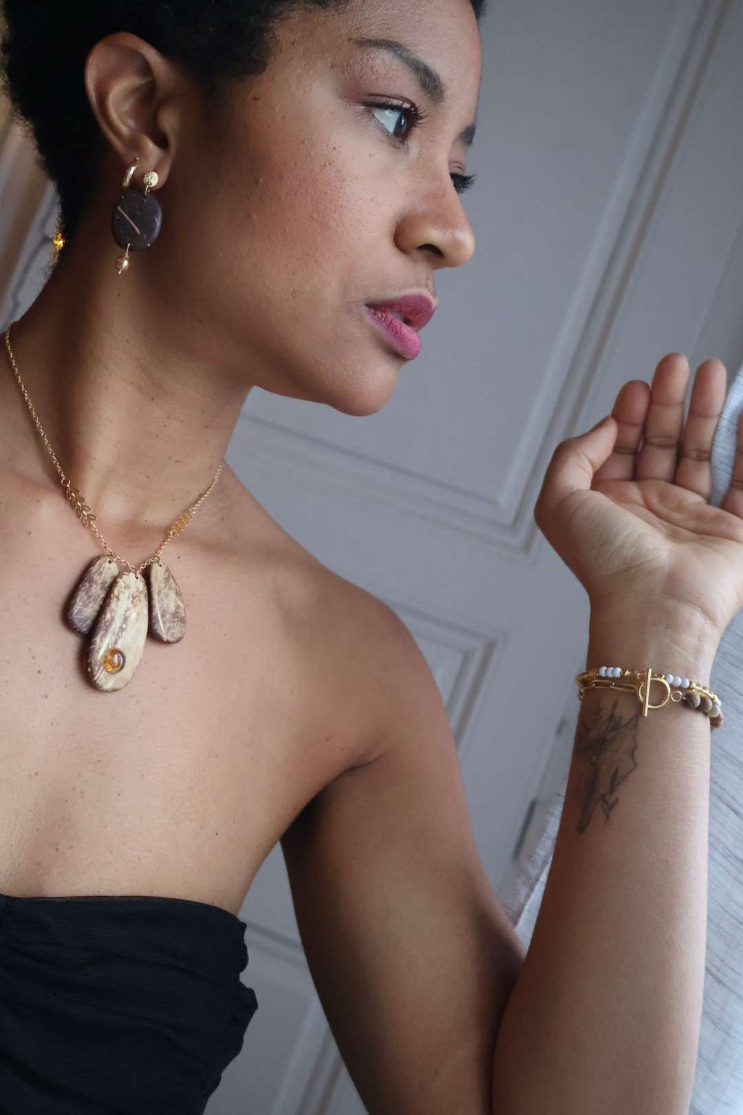 Boucles d'oreilles noix de coco - FEERIE