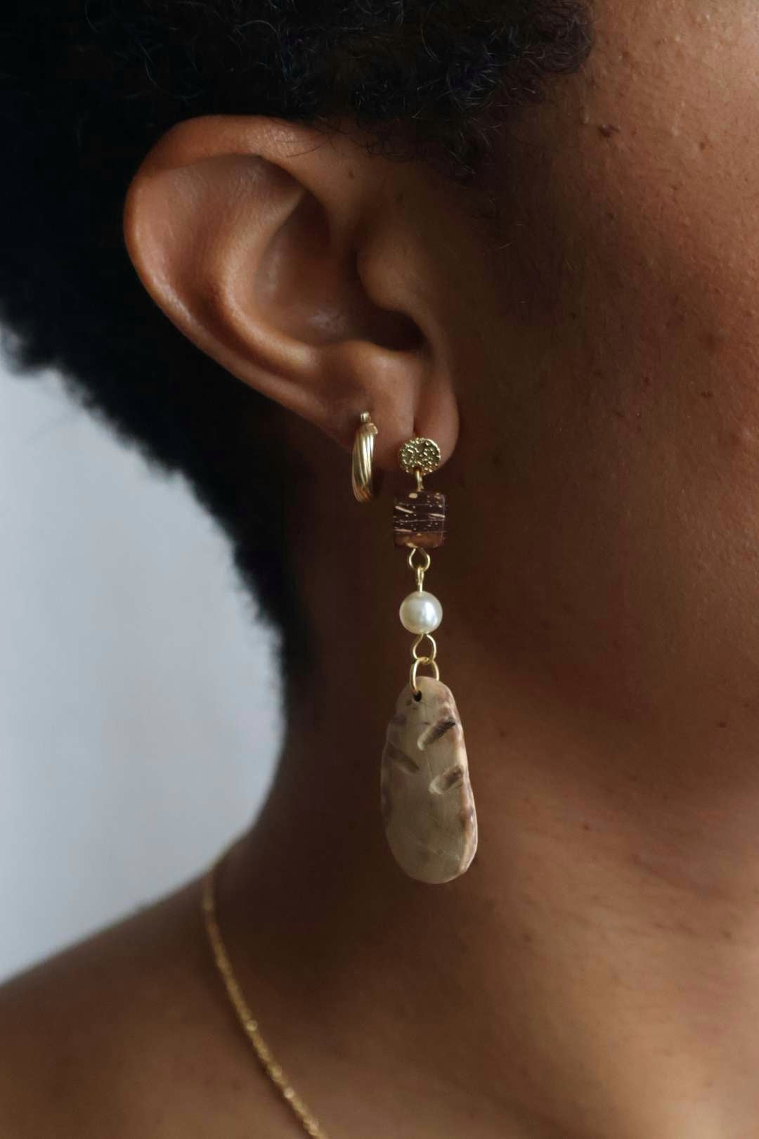 Boucles d'oreilles noix de coco - REVEUSE