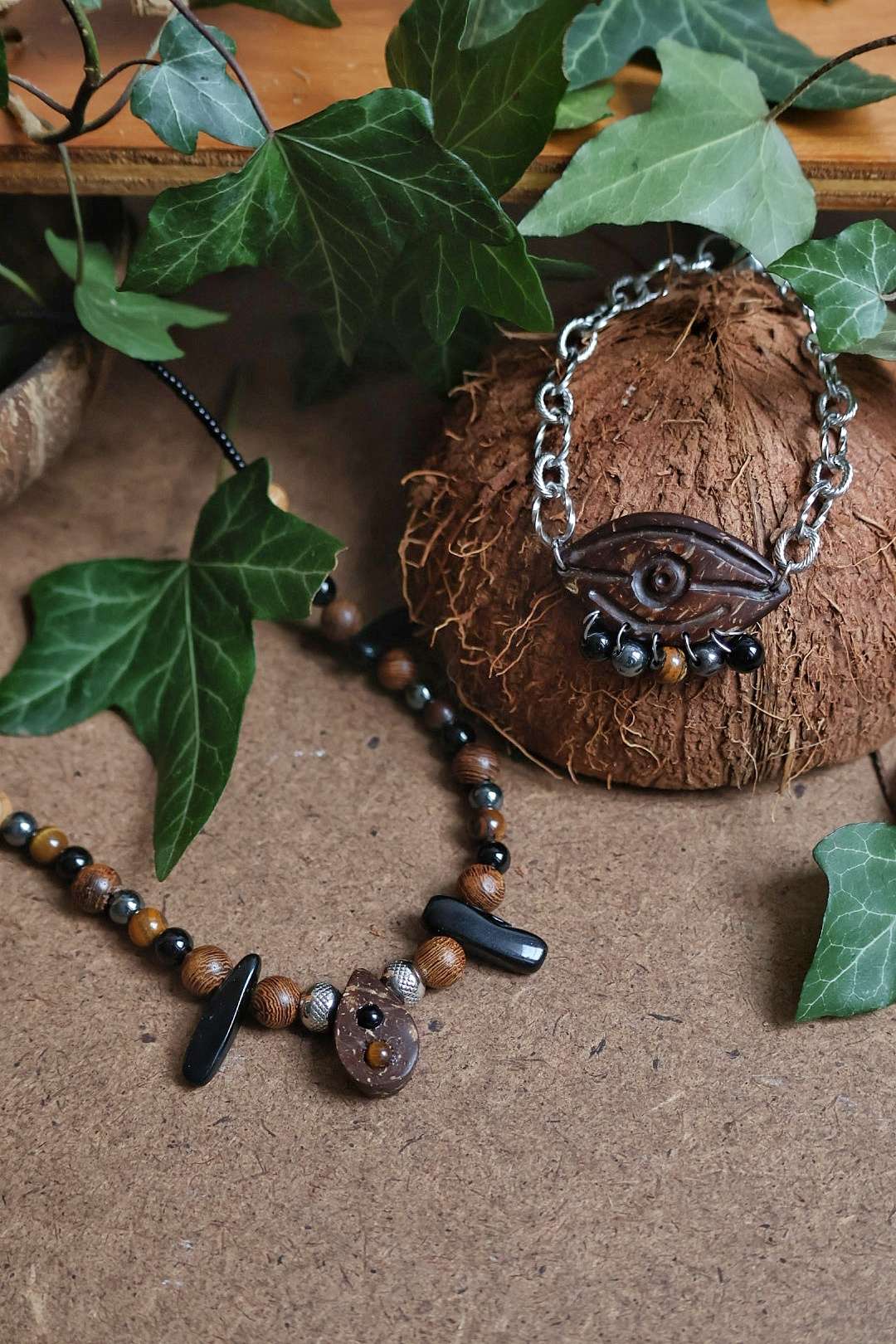Collier mixte PRIMAL "Énergie terrestre"