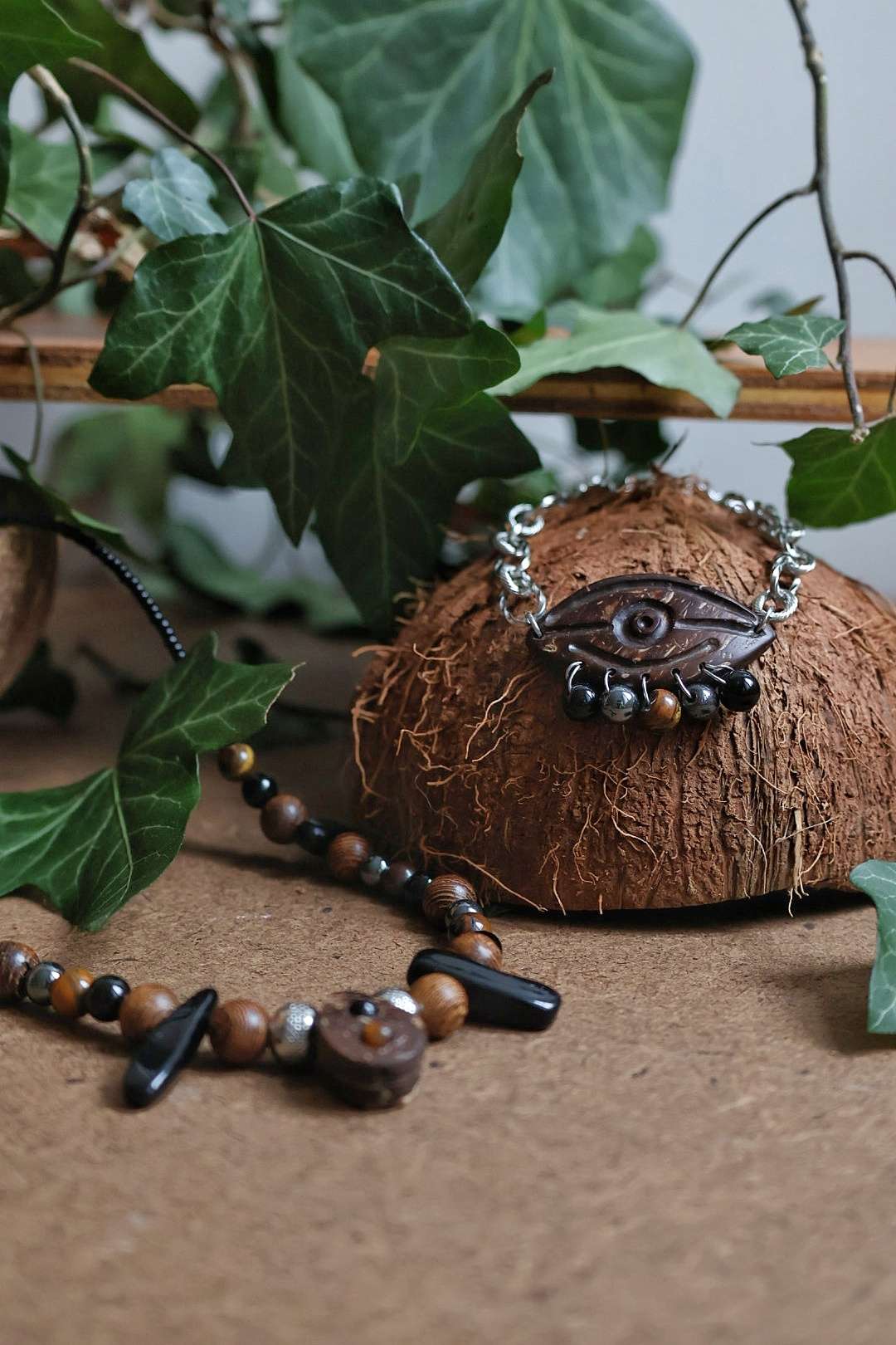 Collier mixte PRIMAL "Énergie terrestre"