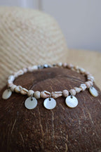Bracelet de cheville nacre coquillages - VAIMITI