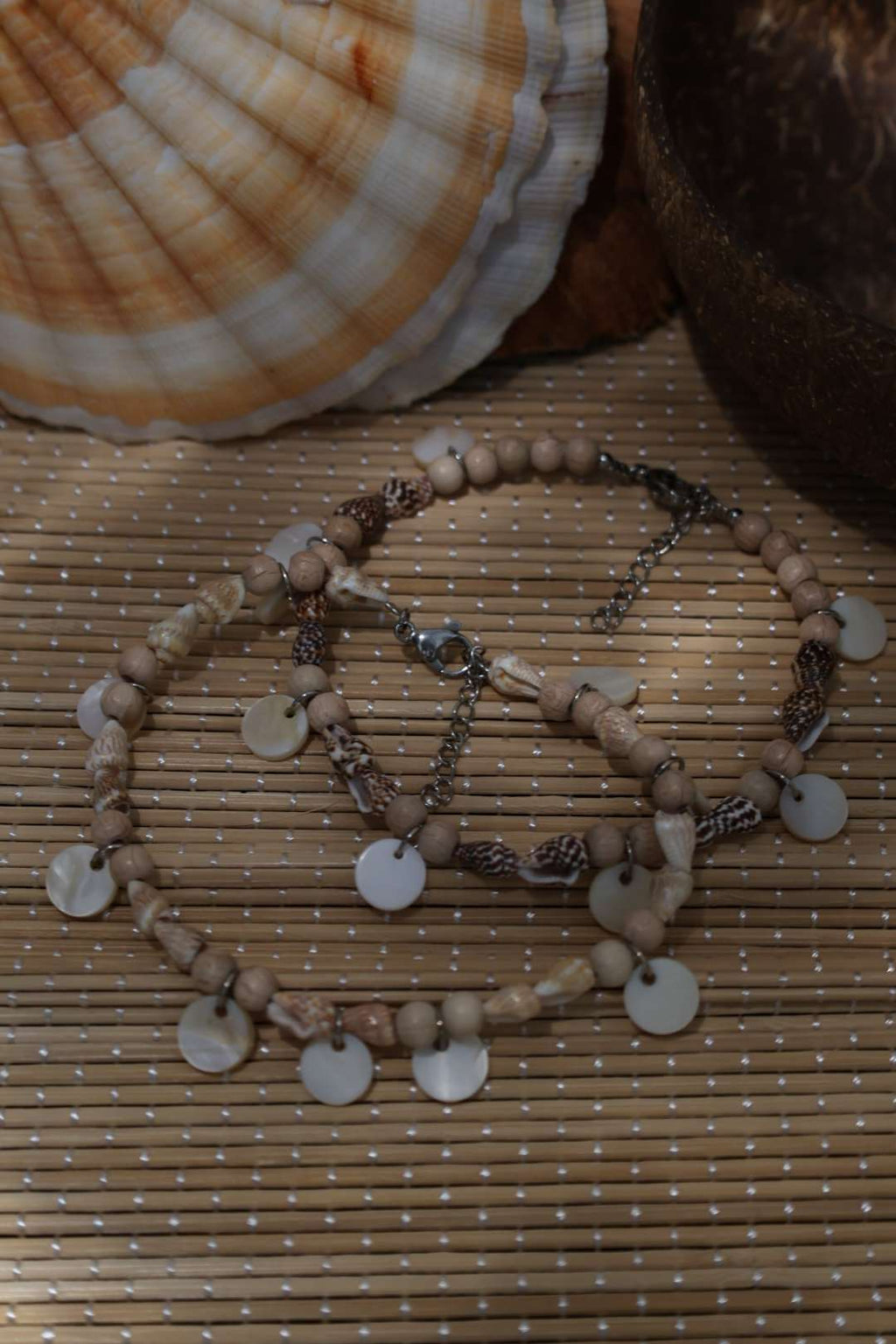 Bracelet de cheville nacre coquillages - VAIMITI