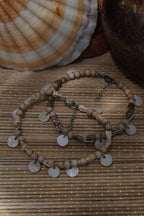 Bracelet de cheville nacre coquillages - VAIMITI