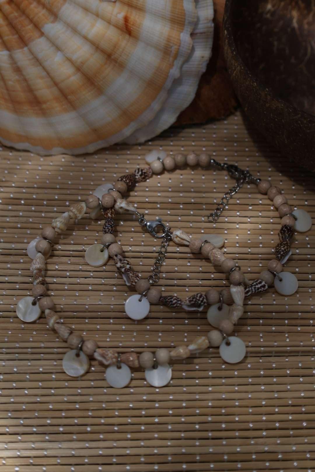 Bracelet de cheville nacre coquillages - VAIMITI