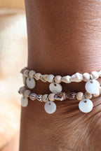 Bracelet de cheville nacre coquillages - VAIMITI
