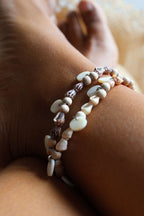 Bracelet de cheville nacre coquillages - VAIMITI