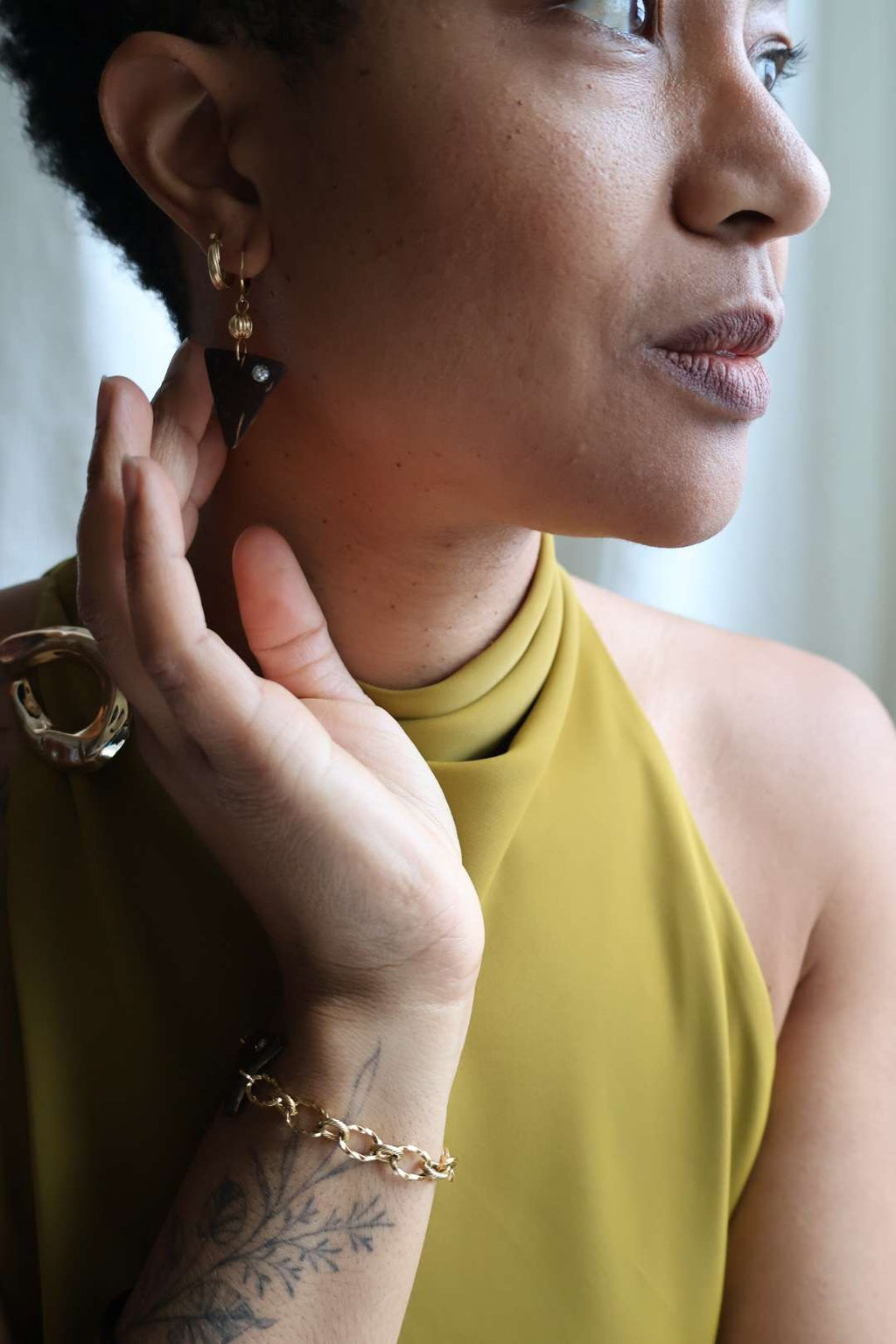 Boucles d'oreilles HORIZON en noix de coco