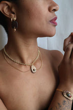 Collier pierre naturelle unakite - CLAUDINE