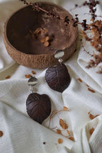 Boucles d'oreilles naturelles en noix de coco - TILLEUIL
