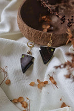 Boucles d'oreilles noix de coco et cristal - BERMUDES