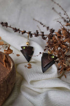 Boucles d'oreilles noix de coco et cristal - BERMUDES