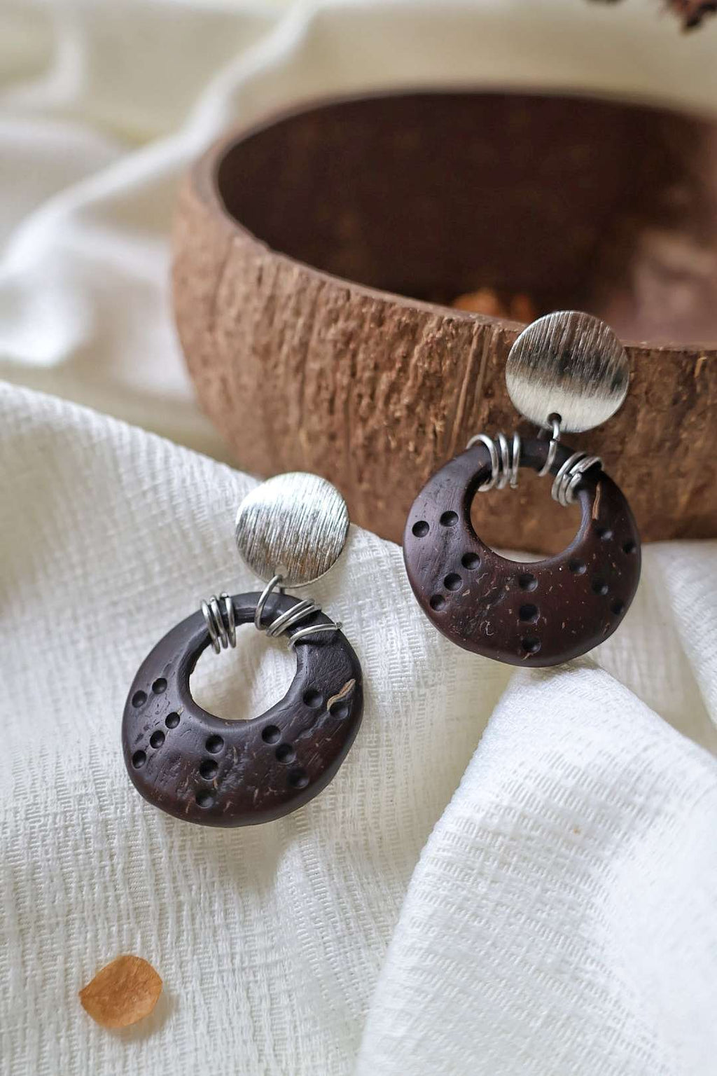 Boucles d'oreilles noix de coco - GAIA