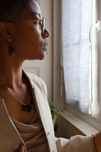 Collier chaîne et pendentifs en noix de coco - RITUEL