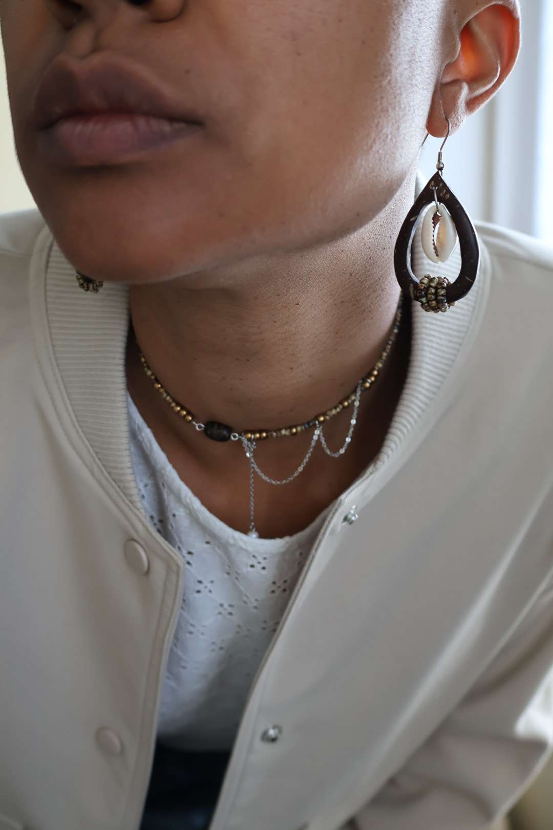 Boucles d'oreilles noix de coco et perles miyuki - PRIMITIVE