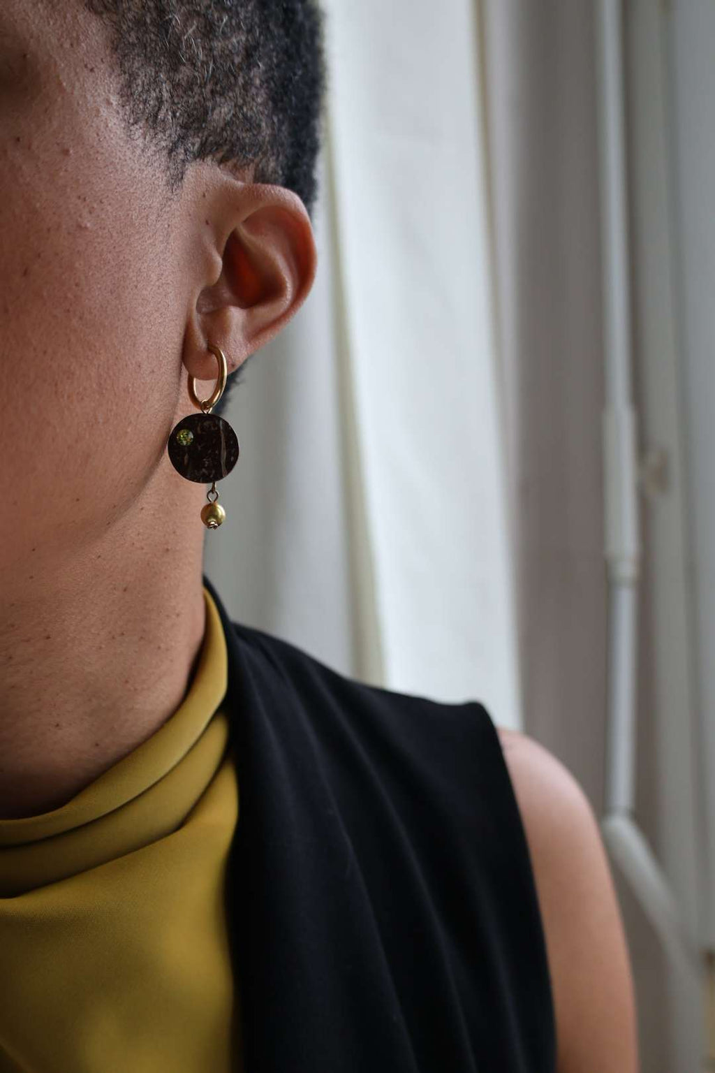 Créoles AURA en noix de coco