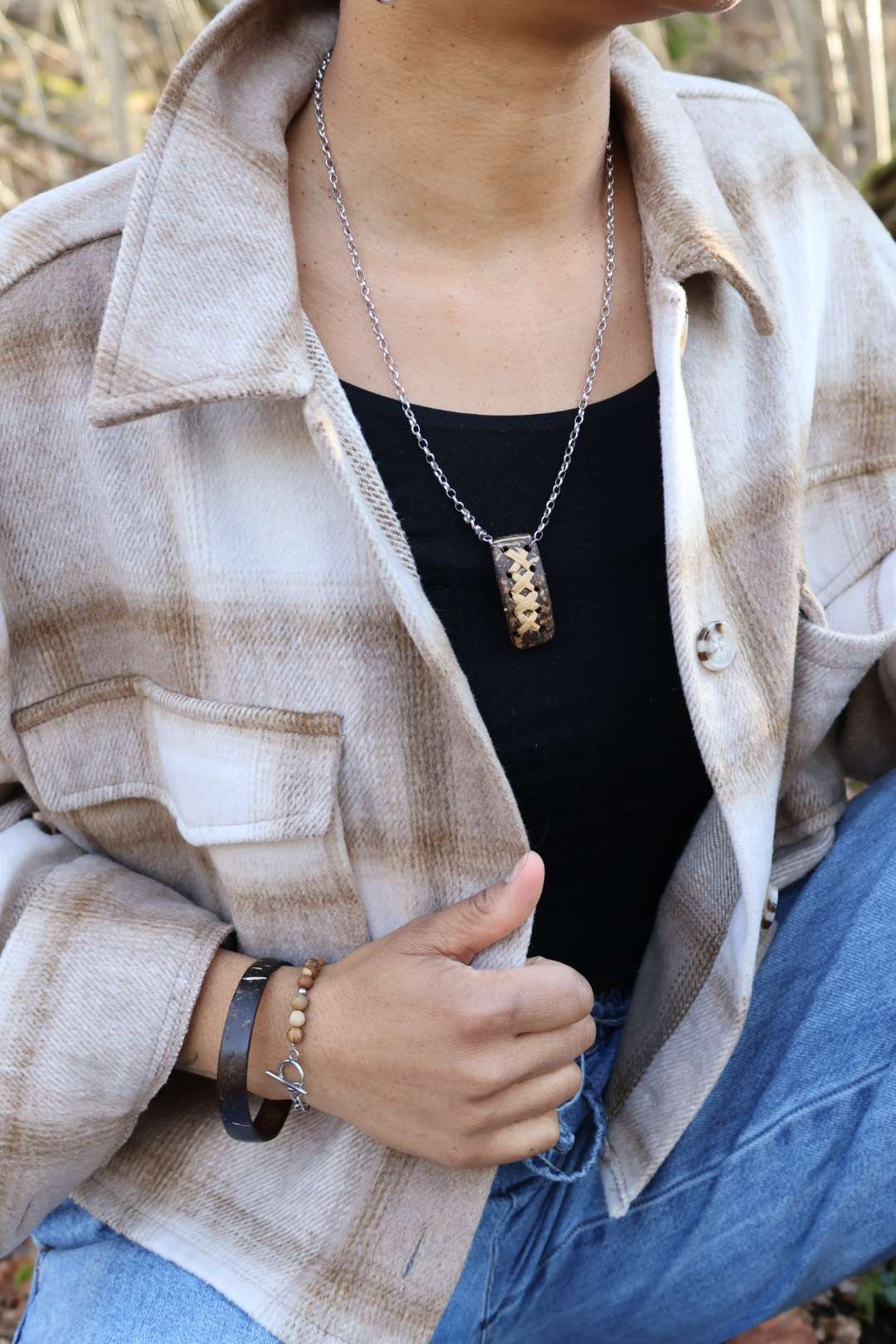 Collier mixte en noix de coco - PALMAE