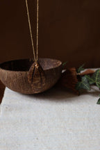 Collier sautoir doré pendentif en noix de coco - PEARL