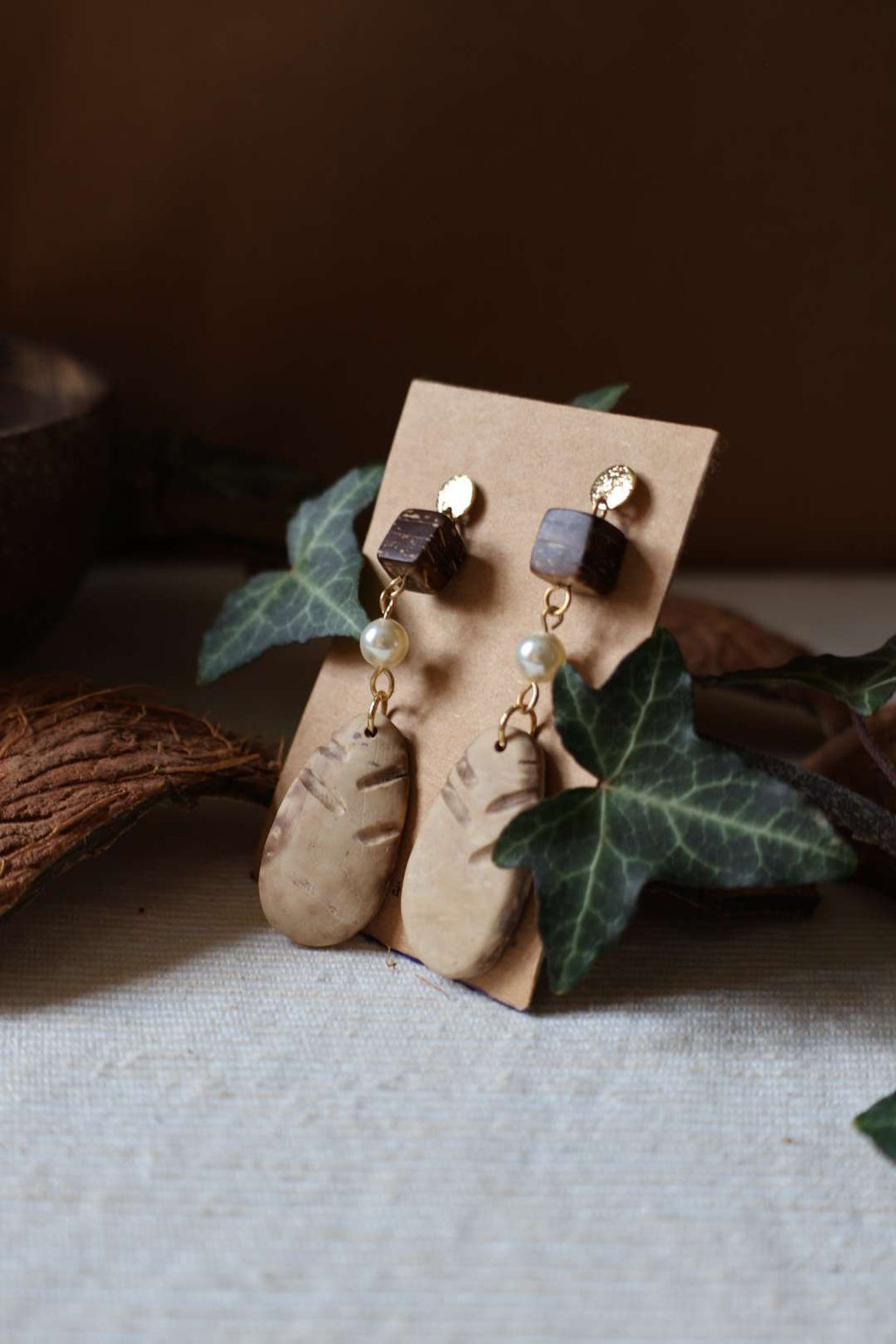 Boucles d'oreilles noix de coco - REVEUSE