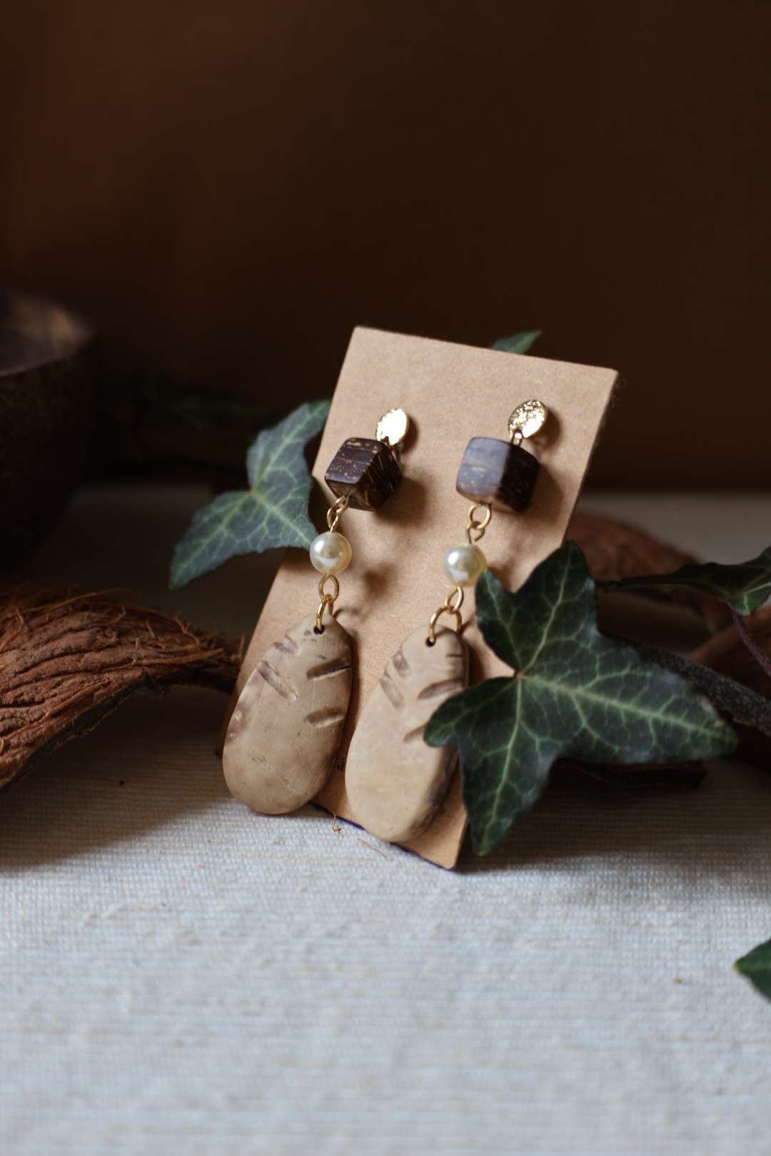 Boucles d'oreilles noix de coco - REVEUSE