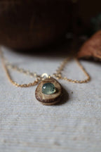 Collier pierre naturelle prehnite - CLAUDINE