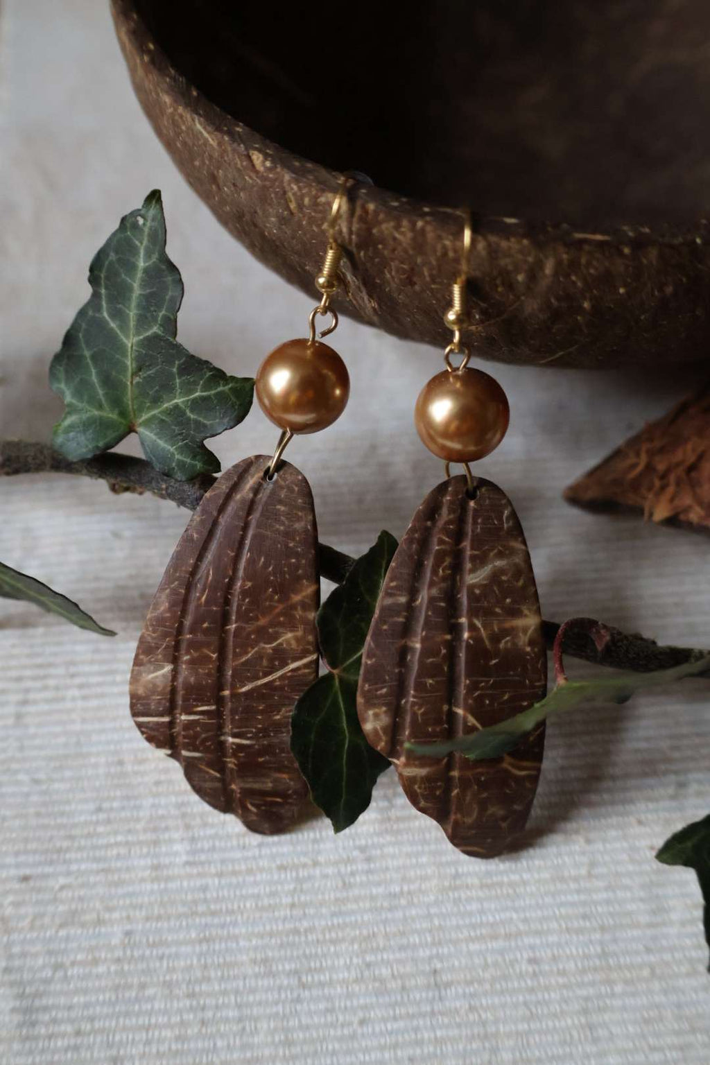 Boucles d'oreilles noix de coco - PEARL