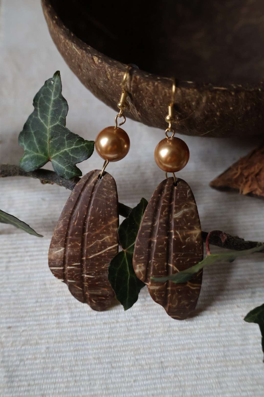 Boucles d'oreilles noix de coco - PEARL
