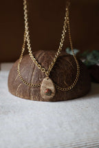 Collier pierre naturelle unakite - CLAUDINE