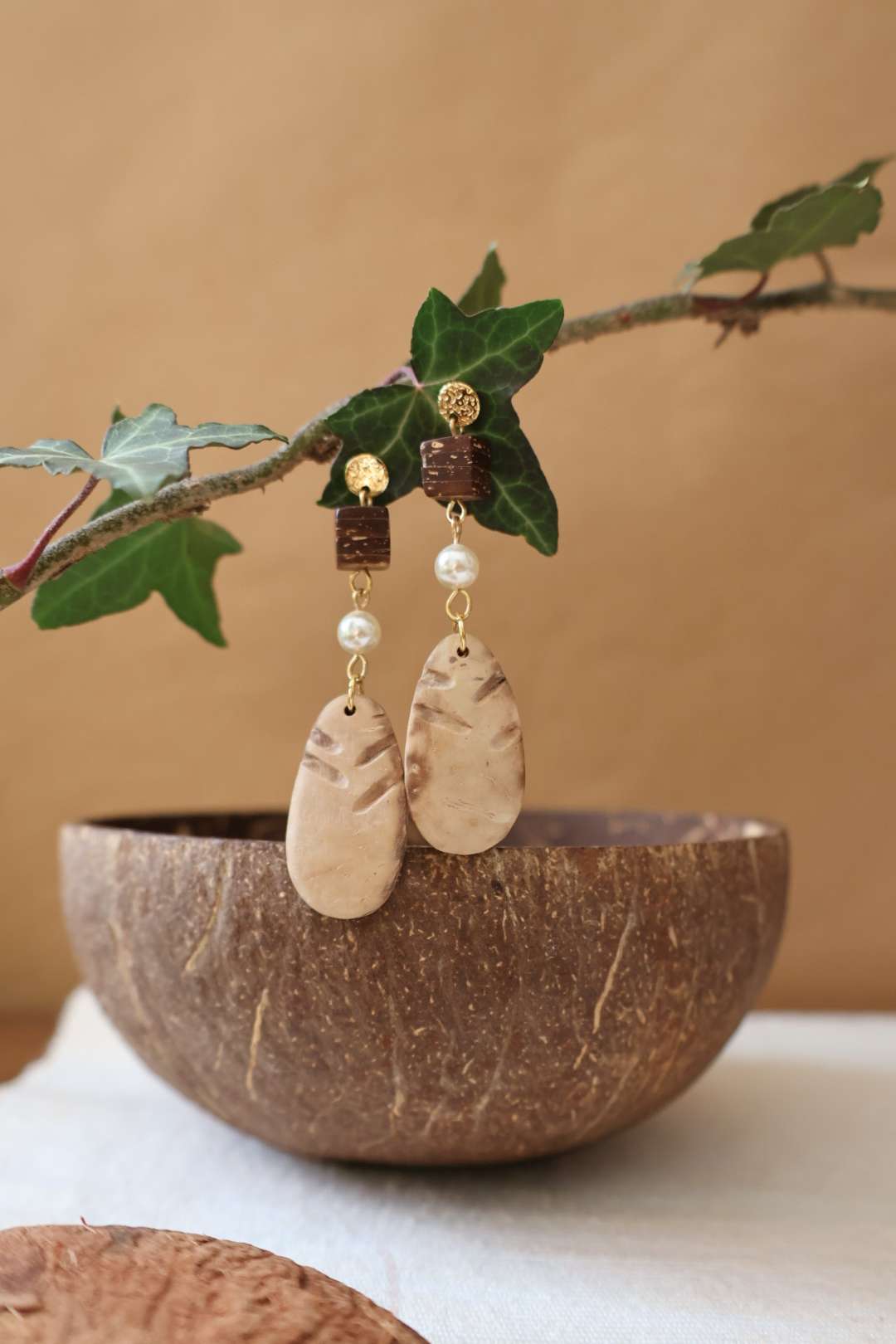 Boucles d'oreilles noix de coco - REVEUSE