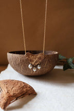 Collier doré en bois noix de coco - BAROQUE