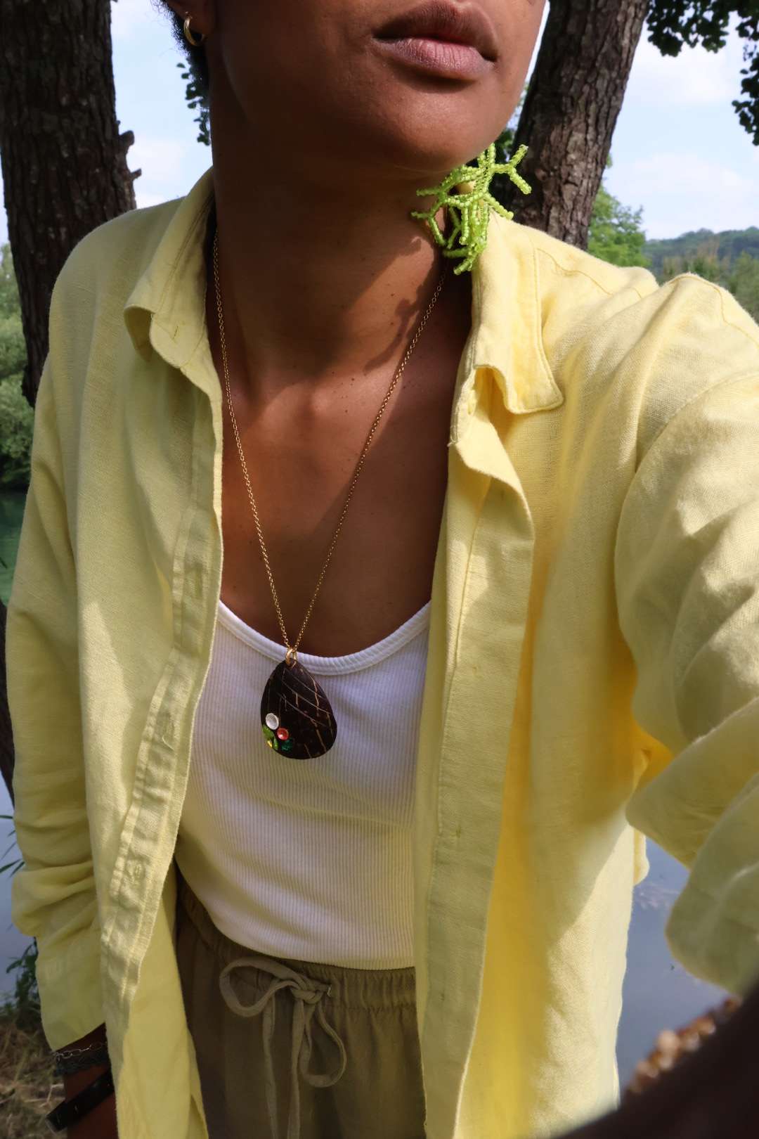 Collier long doré - BOUQUET