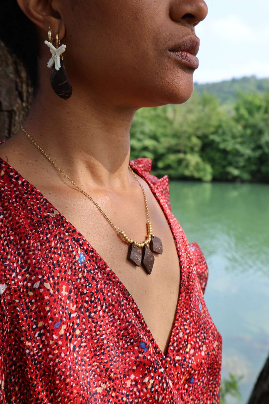 Boucles d'oreilles longues - DES ILES