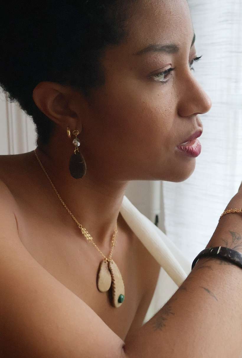 Boucles d'oreilles noix de coco - BAROQUE