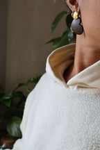 Boucles d'oreilles MONCOEUR en noix de coco