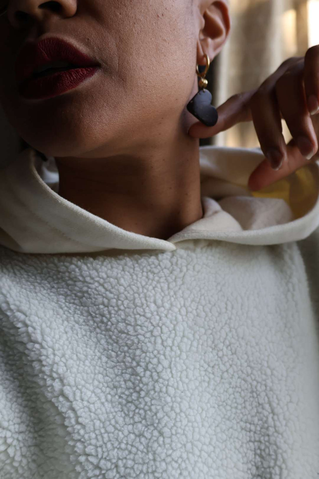 Boucles d'oreilles MONCOEUR en noix de coco