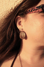 Boucles d'oreilles dorées en noix de coco - LUZON